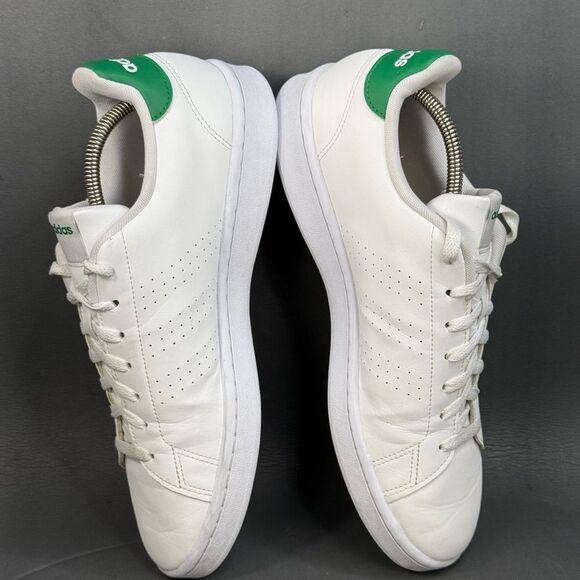 adidas Cloudfoam Advantage Clean White Green sneaker shoes men’s size 11.5 - Picture 5 of 8
